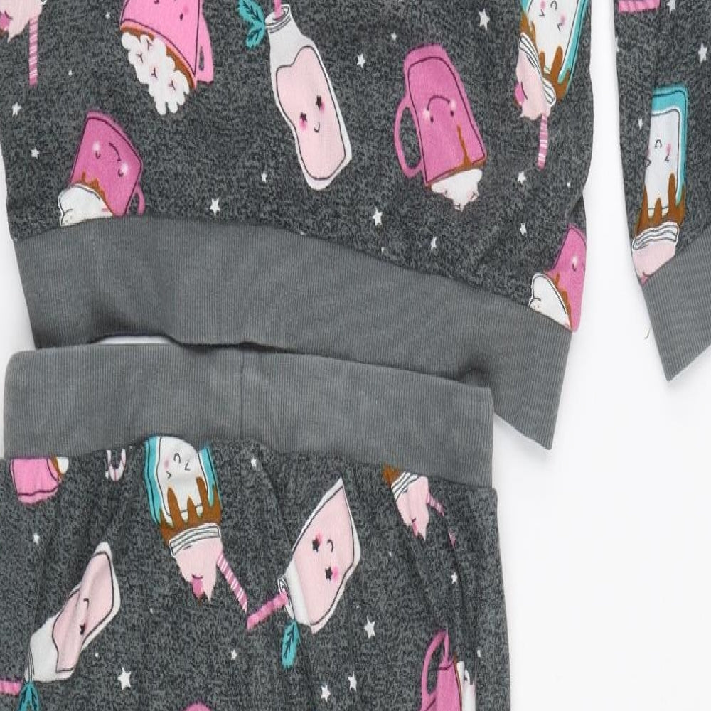 NEXT Girls Grey    Pyjama Set Size 11 Years  - Hot chocolate