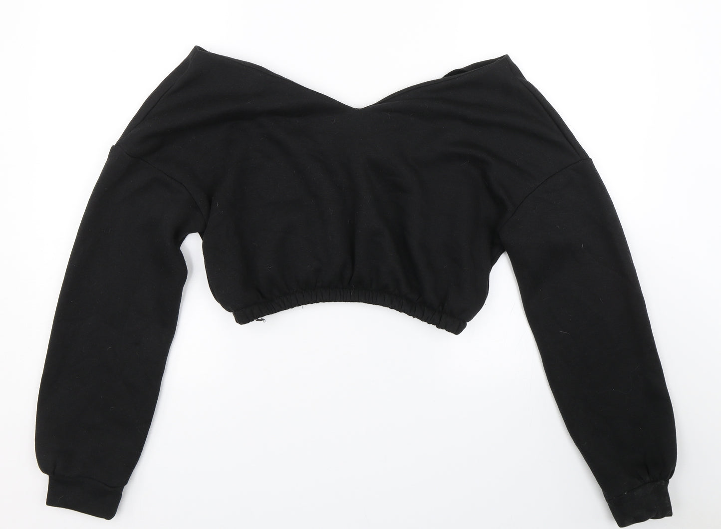 PRETTYLITTLETHING Womens Black   Pullover Sweatshirt Size 6