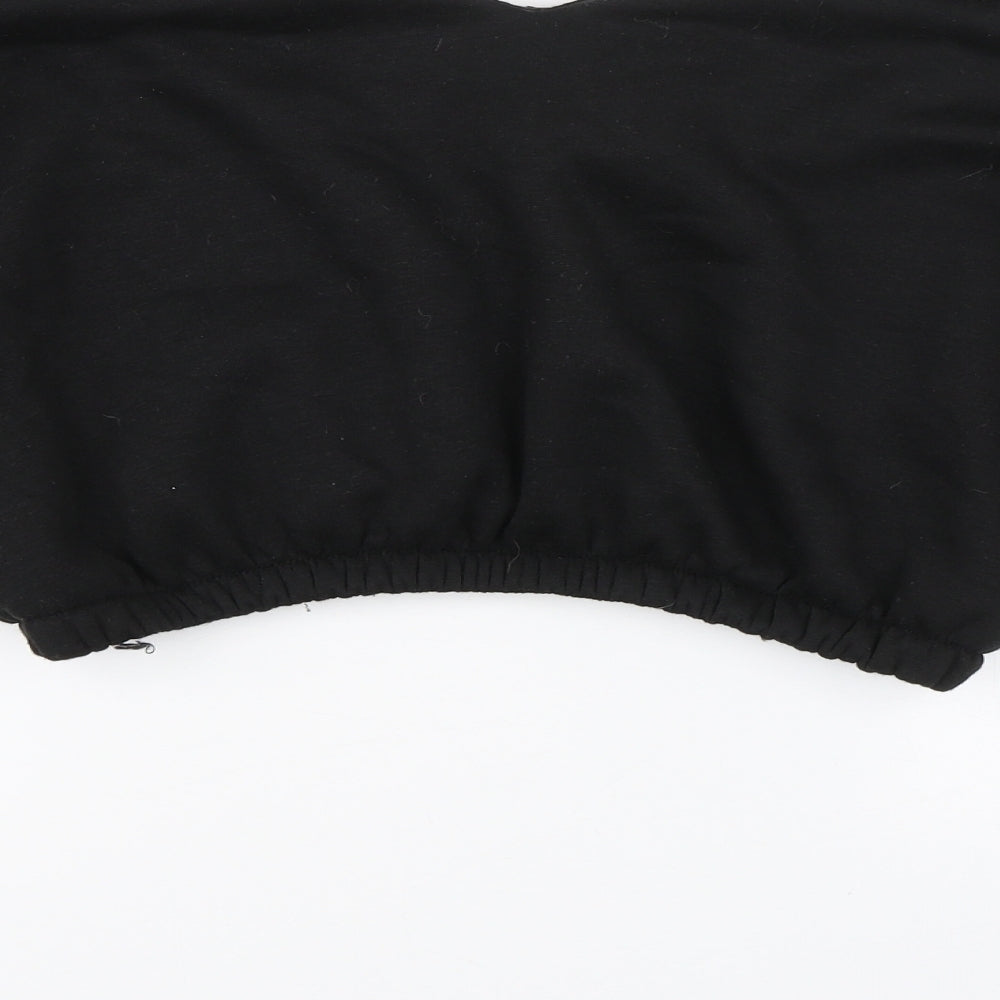 PRETTYLITTLETHING Womens Black   Pullover Sweatshirt Size 6