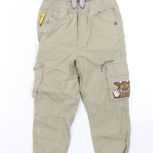 TU Boys Brown   Cargo Trousers Size 3-4 Years - THE GRUFFALO