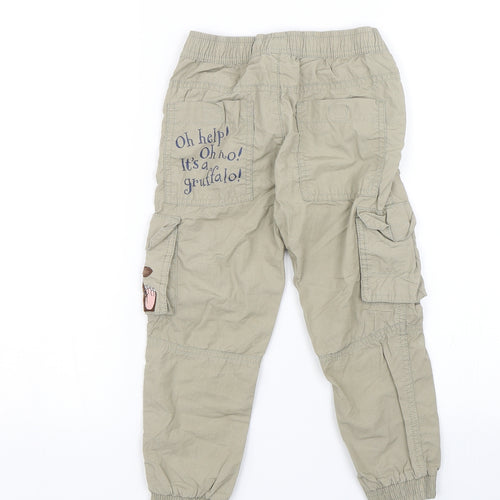 TU Boys Brown   Cargo Trousers Size 3-4 Years - THE GRUFFALO