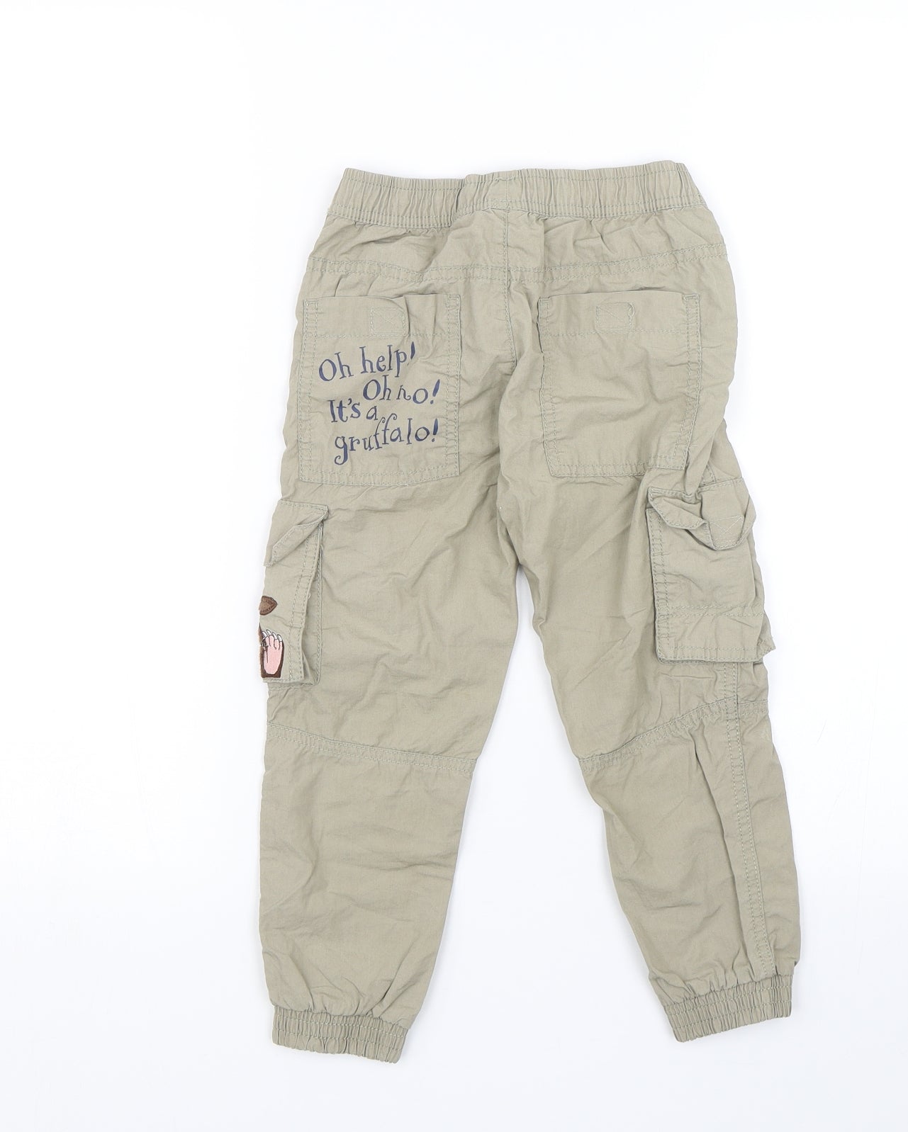 TU Boys Brown   Cargo Trousers Size 3-4 Years - THE GRUFFALO