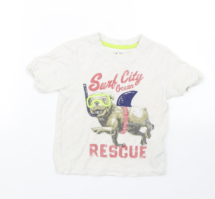 Gap Boys White   Basic T-Shirt Size 3 Years  - Dog