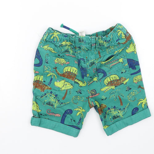 George Boys Green Animal Print  Bermuda Shorts Size 3-4 Years - Dinosaurs