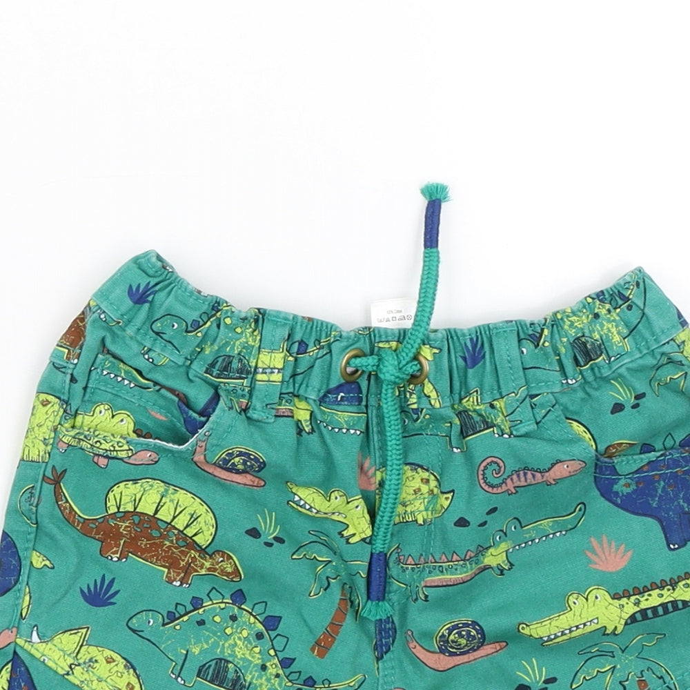 George Boys Green Animal Print  Bermuda Shorts Size 3-4 Years - Dinosaurs