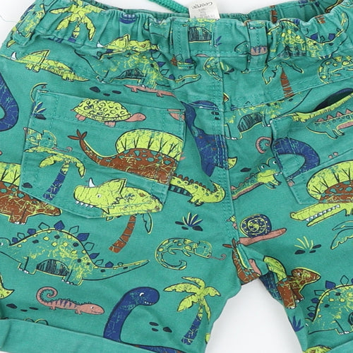 George Boys Green Animal Print  Bermuda Shorts Size 3-4 Years - Dinosaurs