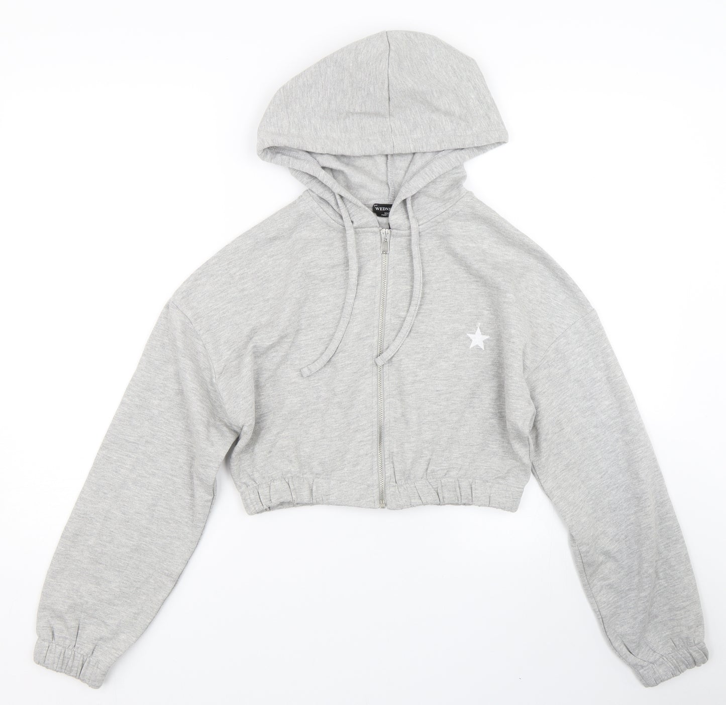 Wednesday Girl Womens Grey   Full Zip Hoodie Size XS