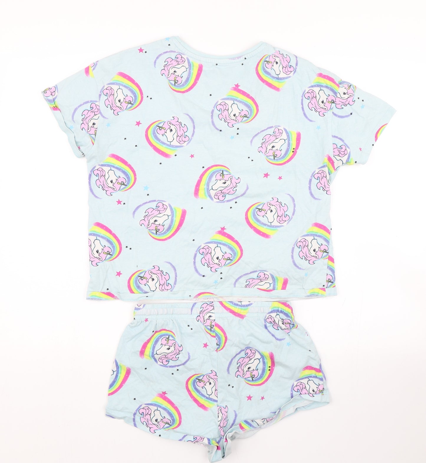 NEXT Girls Blue Animal Print  Cami Pyjama Set Size 11 Years  - Unicorns