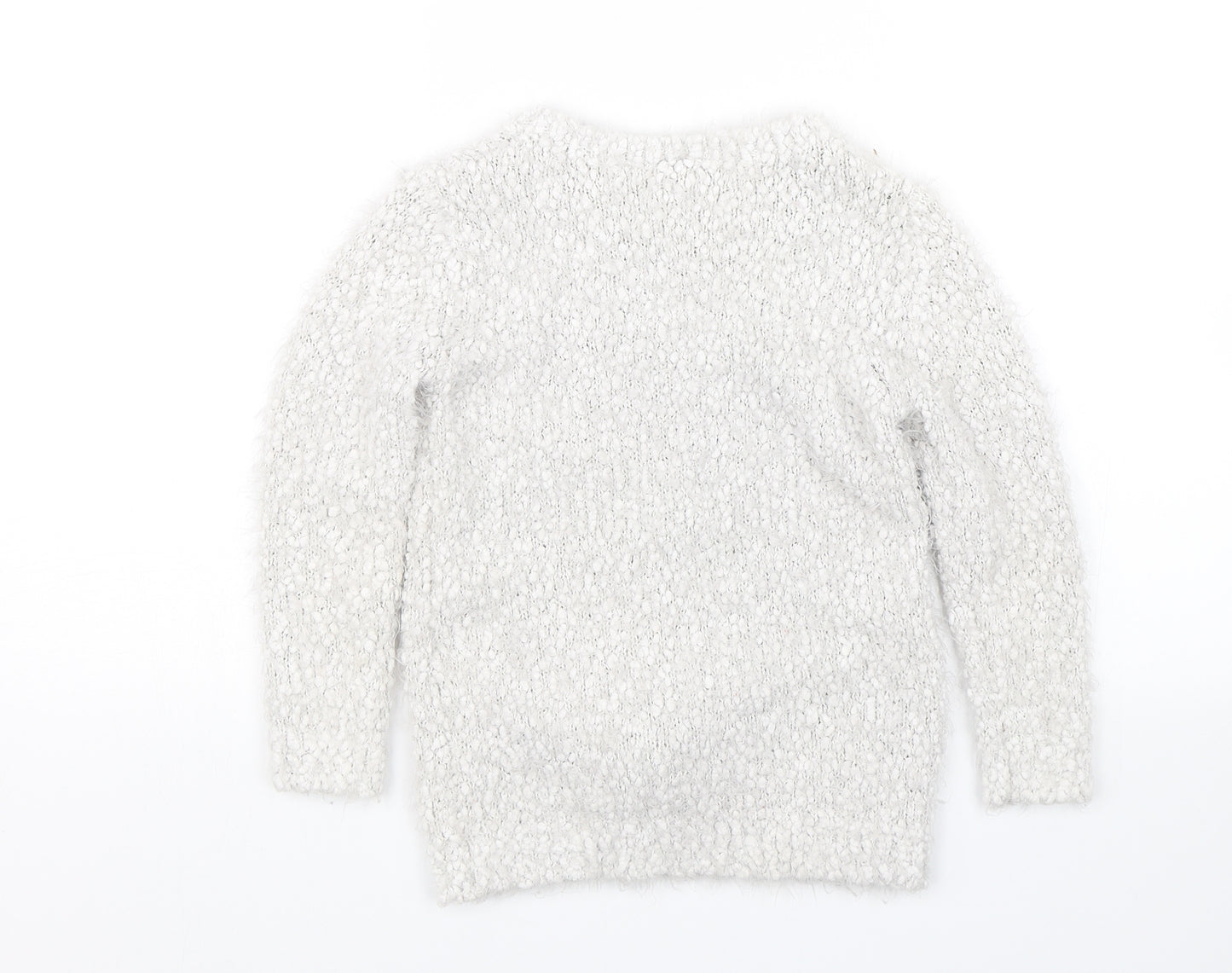 F&F Girls Grey   Pullover Jumper Size 6-7 Years  - Christmas