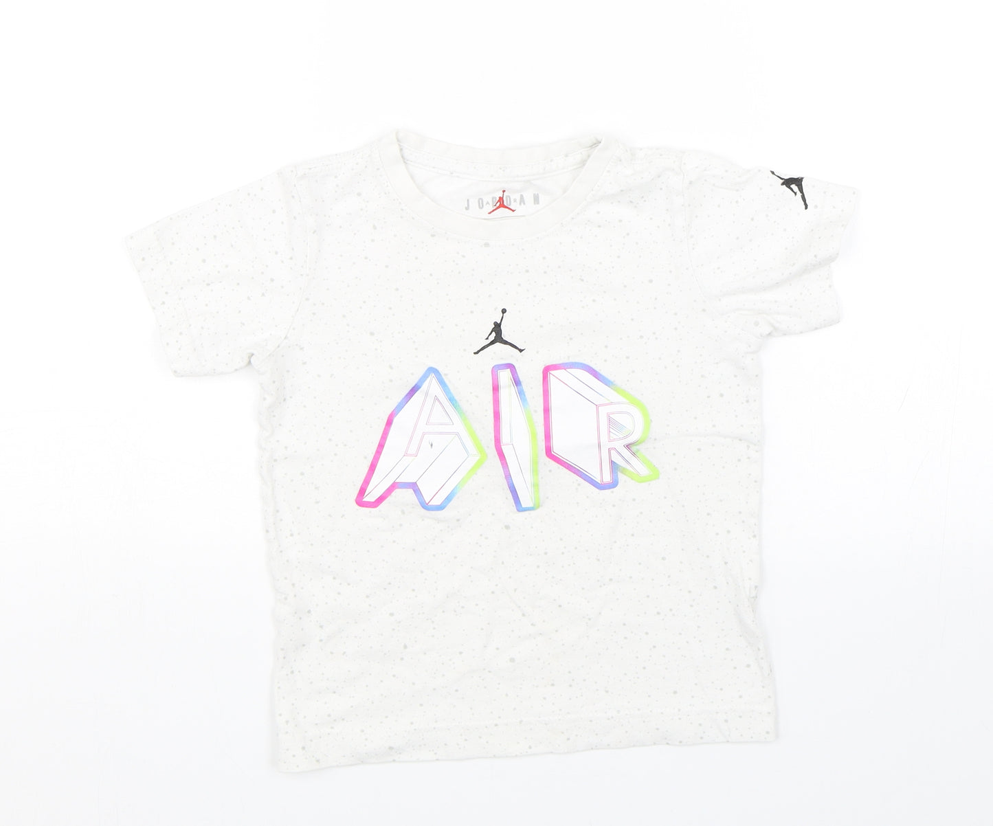 Jordan Boys White Polka Dot  Basic T-Shirt Size 4-5 Years  - Air Jordan
