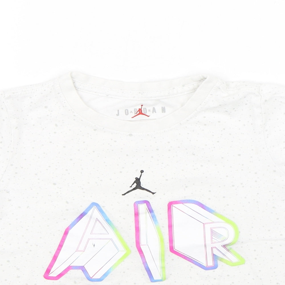 Jordan Boys White Polka Dot  Basic T-Shirt Size 4-5 Years  - Air Jordan
