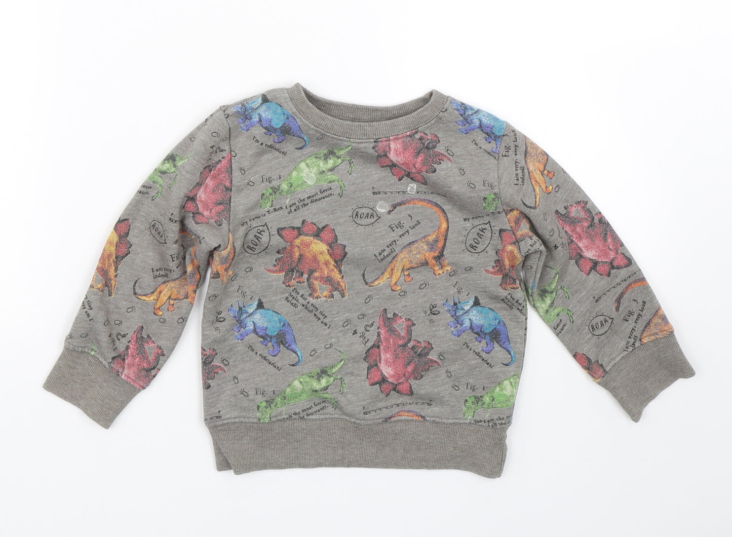 NEXT Baby Brown Animal Print  Pullover Jumper Size 12-18 Months  - Dinosaur