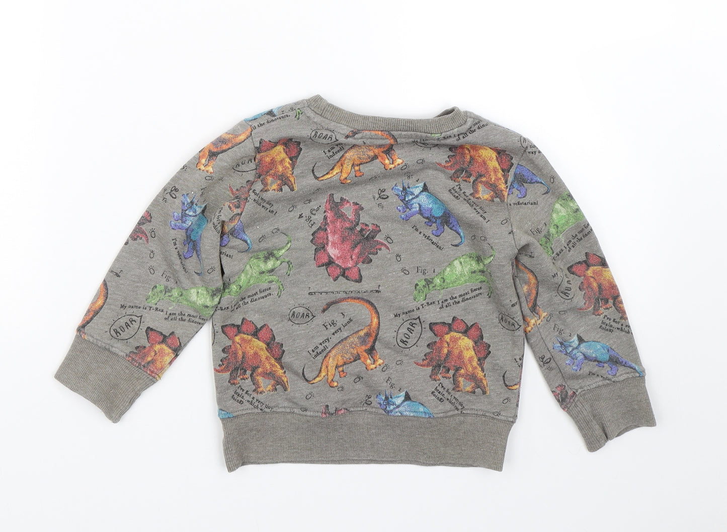 NEXT Baby Brown Animal Print  Pullover Jumper Size 12-18 Months  - Dinosaur