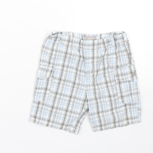 Boboli Baby Blue Check  Cropped Trousers Size 12 Months  - Shorts