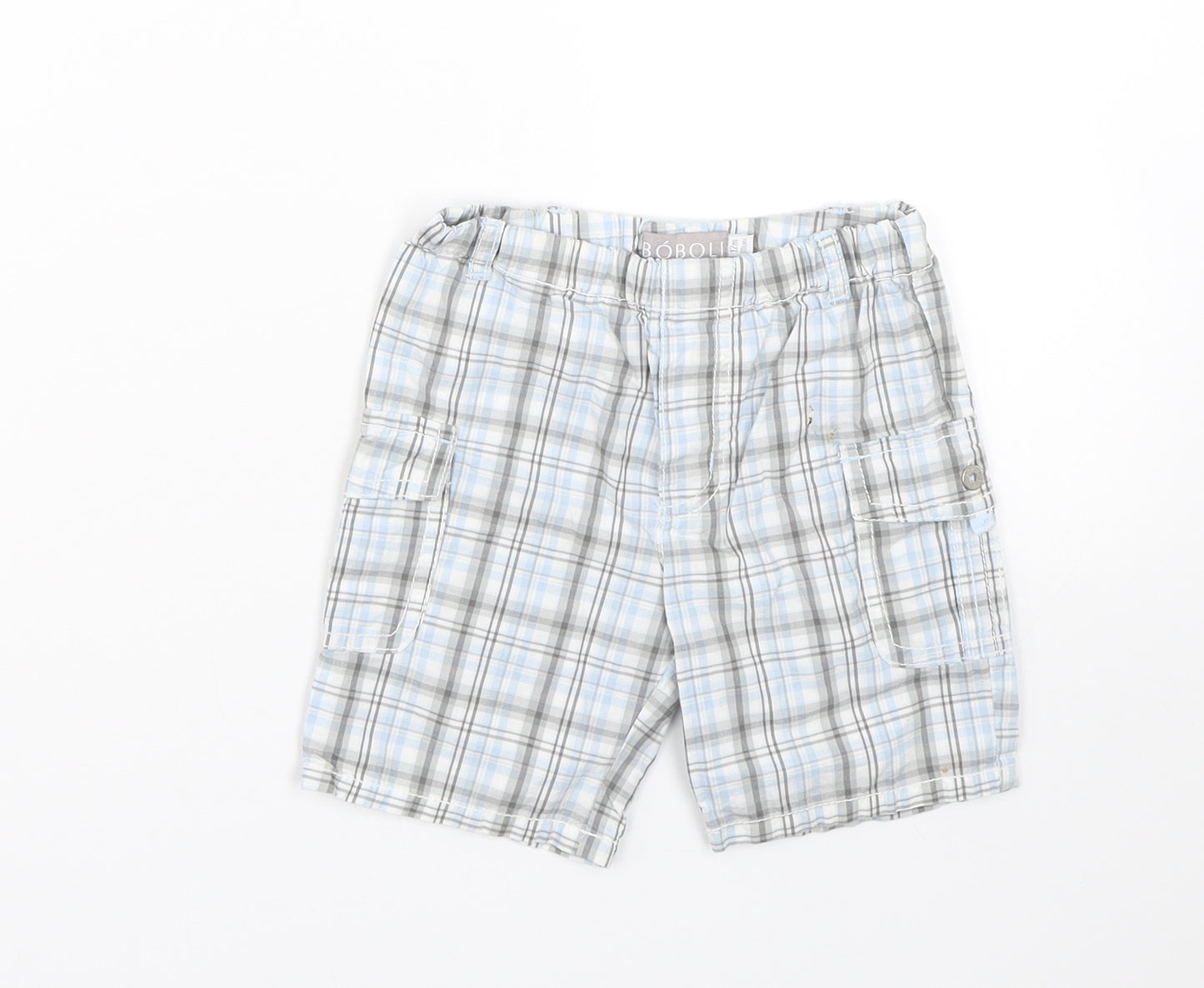 Boboli Baby Blue Check  Cropped Trousers Size 12 Months  - Shorts