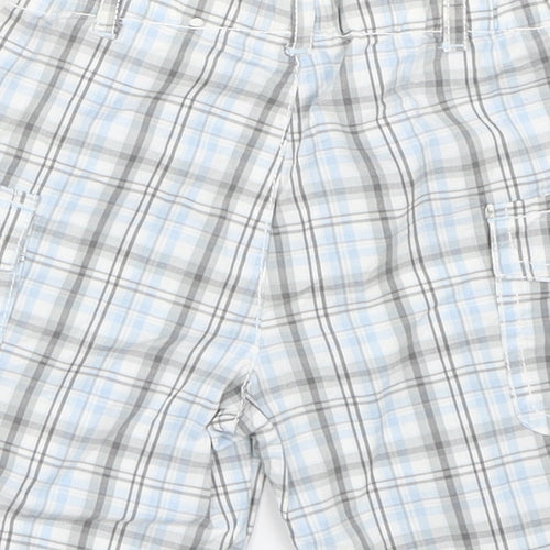 Boboli Baby Blue Check  Cropped Trousers Size 12 Months  - Shorts