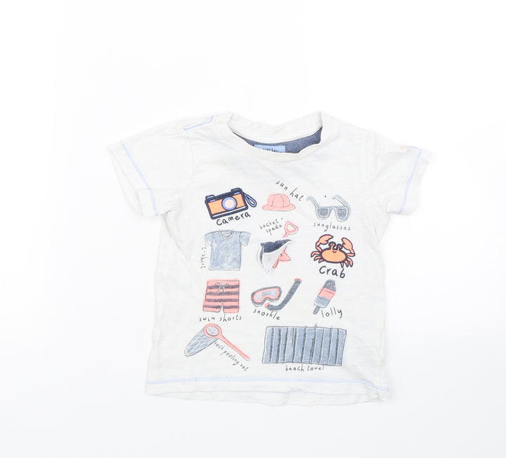 Mothercare Boys White   Basic T-Shirt Size 18-24 Months  - Summer