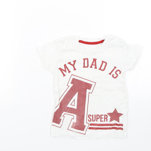 Matalan Baby White   Basic T-Shirt Size 9-12 Months