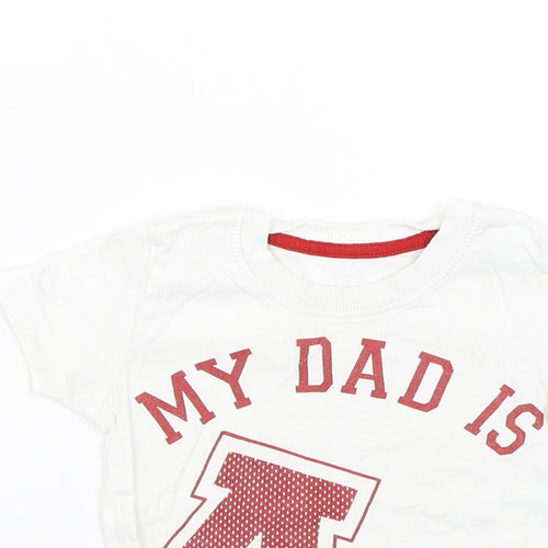 Matalan Baby White   Basic T-Shirt Size 9-12 Months