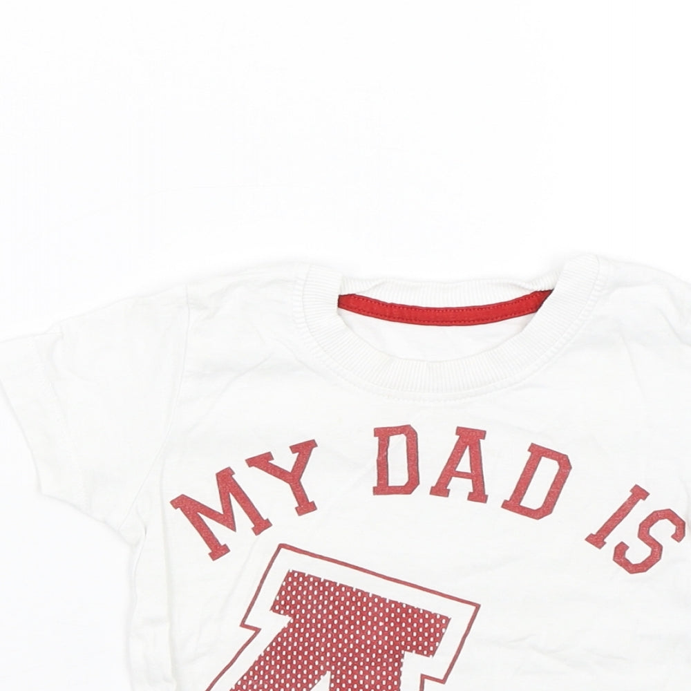 Matalan Baby White   Basic T-Shirt Size 9-12 Months