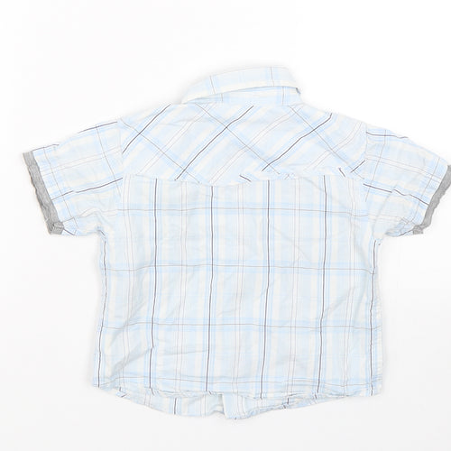 Rebel Boys Blue Check  Basic Button-Up Size 2-3 Years