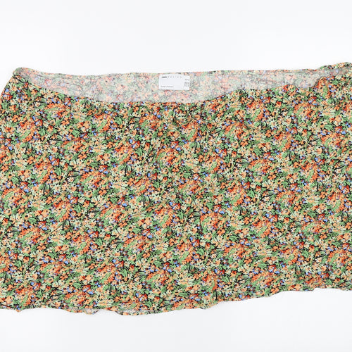 ASOS Womens Multicoloured Floral  Skater Skirt Size 30