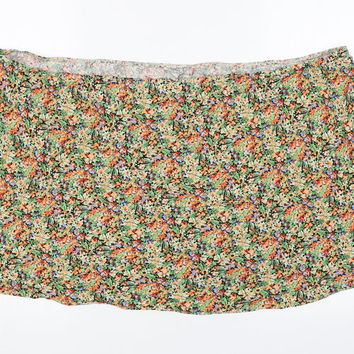 ASOS Womens Multicoloured Floral  Skater Skirt Size 30
