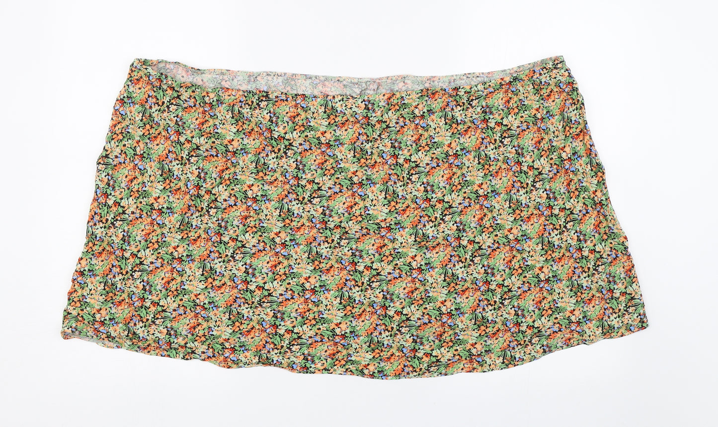 ASOS Womens Multicoloured Floral  Skater Skirt Size 30