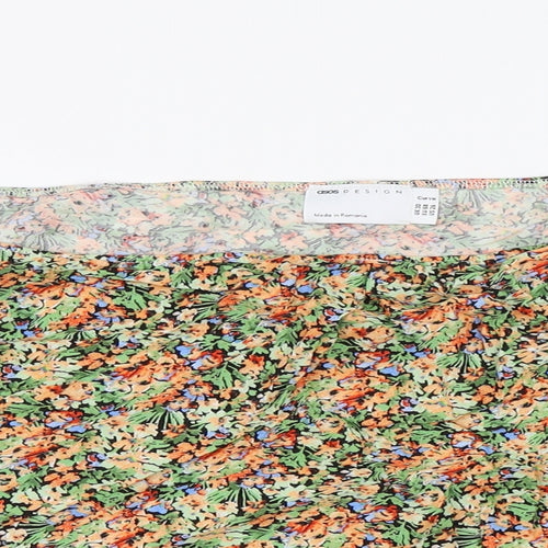ASOS Womens Multicoloured Floral  Skater Skirt Size 30