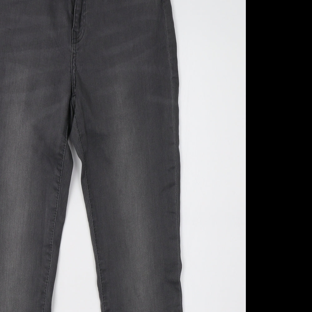 H&M Womens Grey  Denim Skinny Jeans Size 10 L30 in