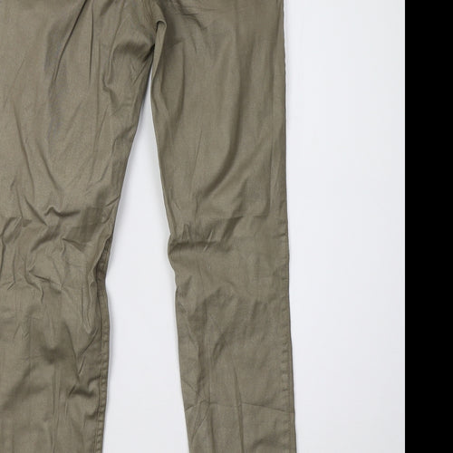 up fashion Womens Gold  Latex Skinny Jeans Size 10 L30 in
