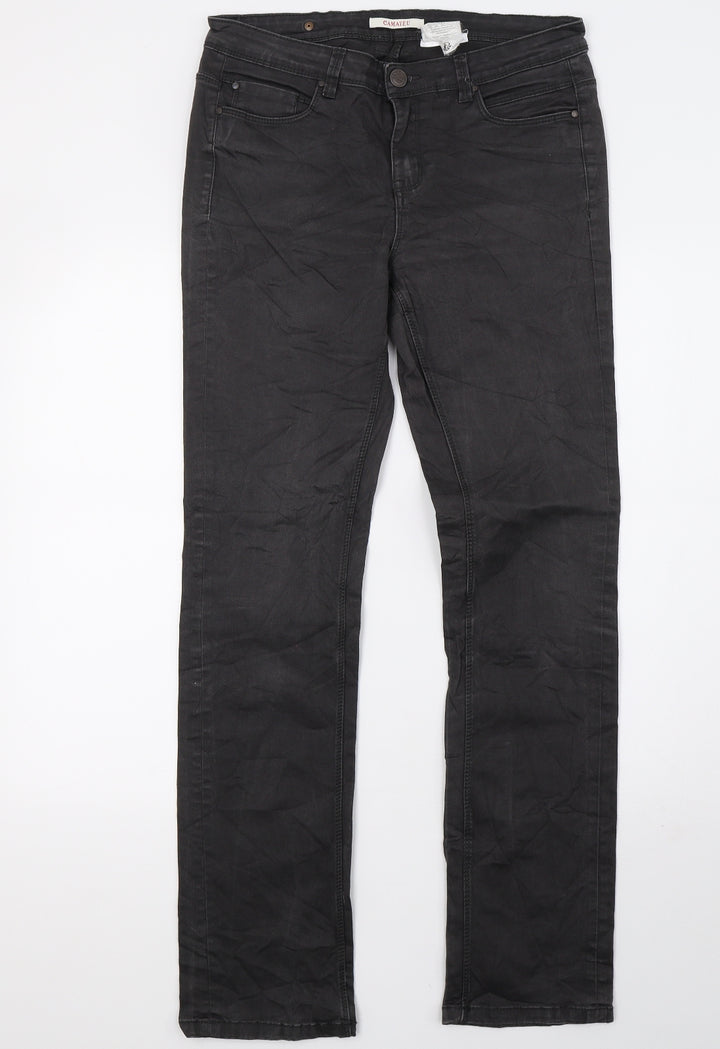 camateu Womens Grey  Denim Skinny Jeans Size 12 L32 in