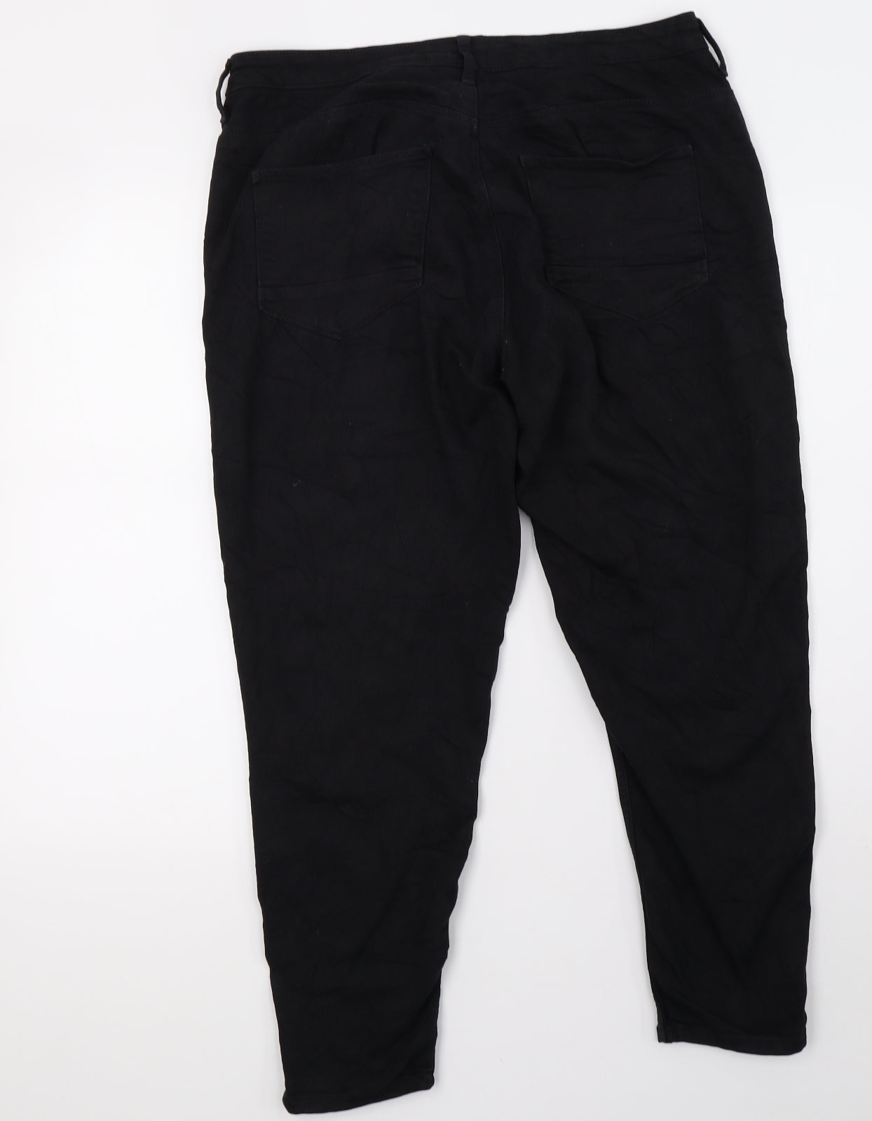 Only Womens Black  Denim Cropped Jeans Size 14 L27 in