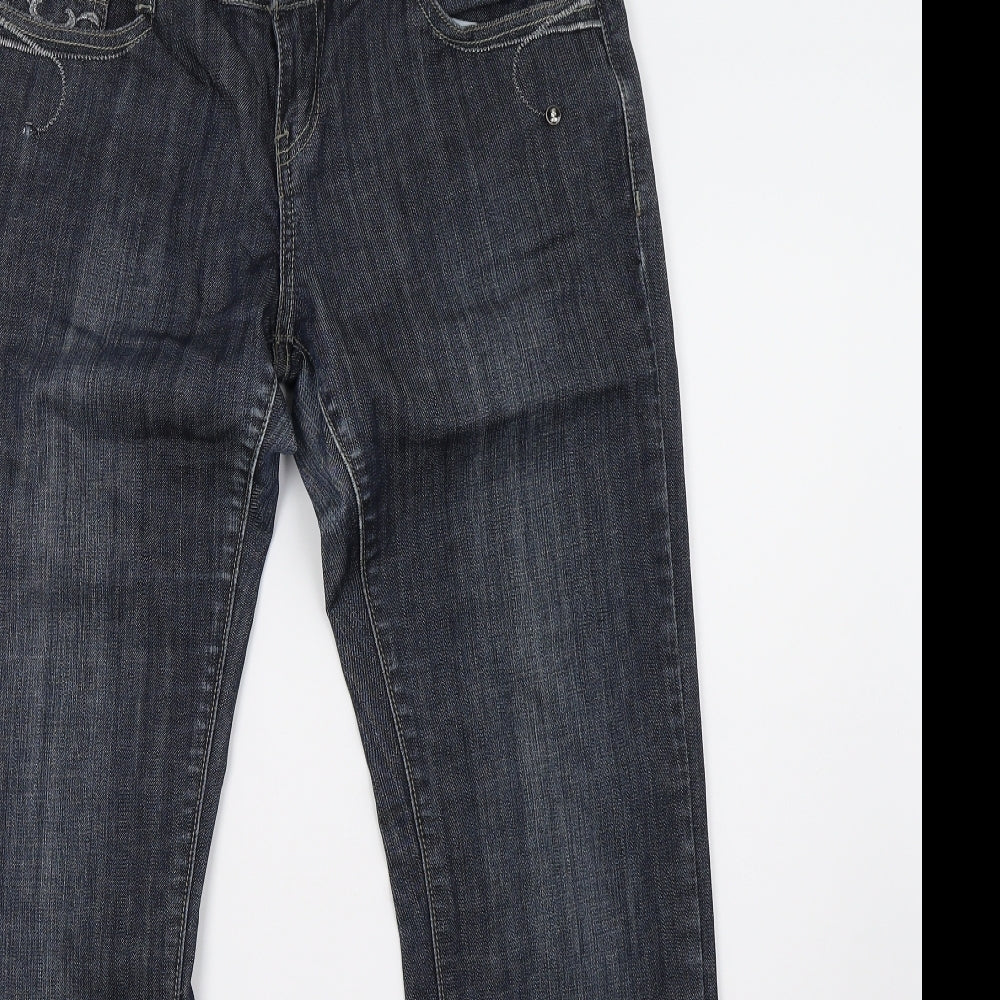 SPENDER Womens Blue  Denim Straight Jeans Size 10 L32 in