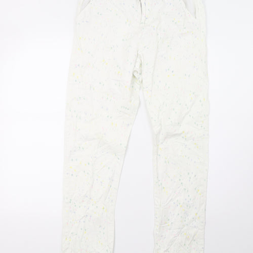 bikbak Womens White Polka Dot  Trousers  Size XS L30 in