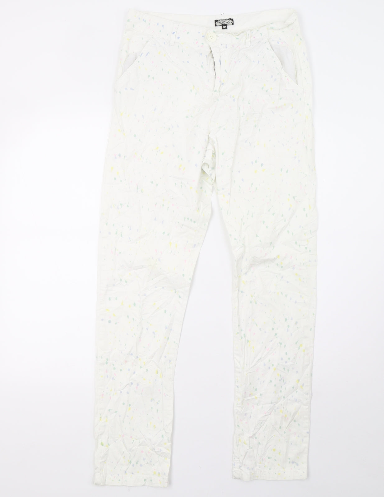 bikbak Womens White Polka Dot  Trousers  Size XS L30 in
