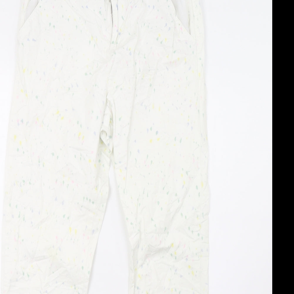 bikbak Womens White Polka Dot  Trousers  Size XS L30 in