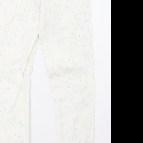 bikbak Womens White Polka Dot  Trousers  Size XS L30 in