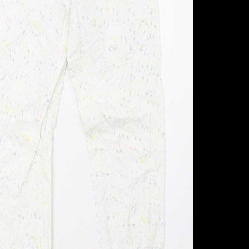 bikbak Womens White Polka Dot  Trousers  Size XS L30 in