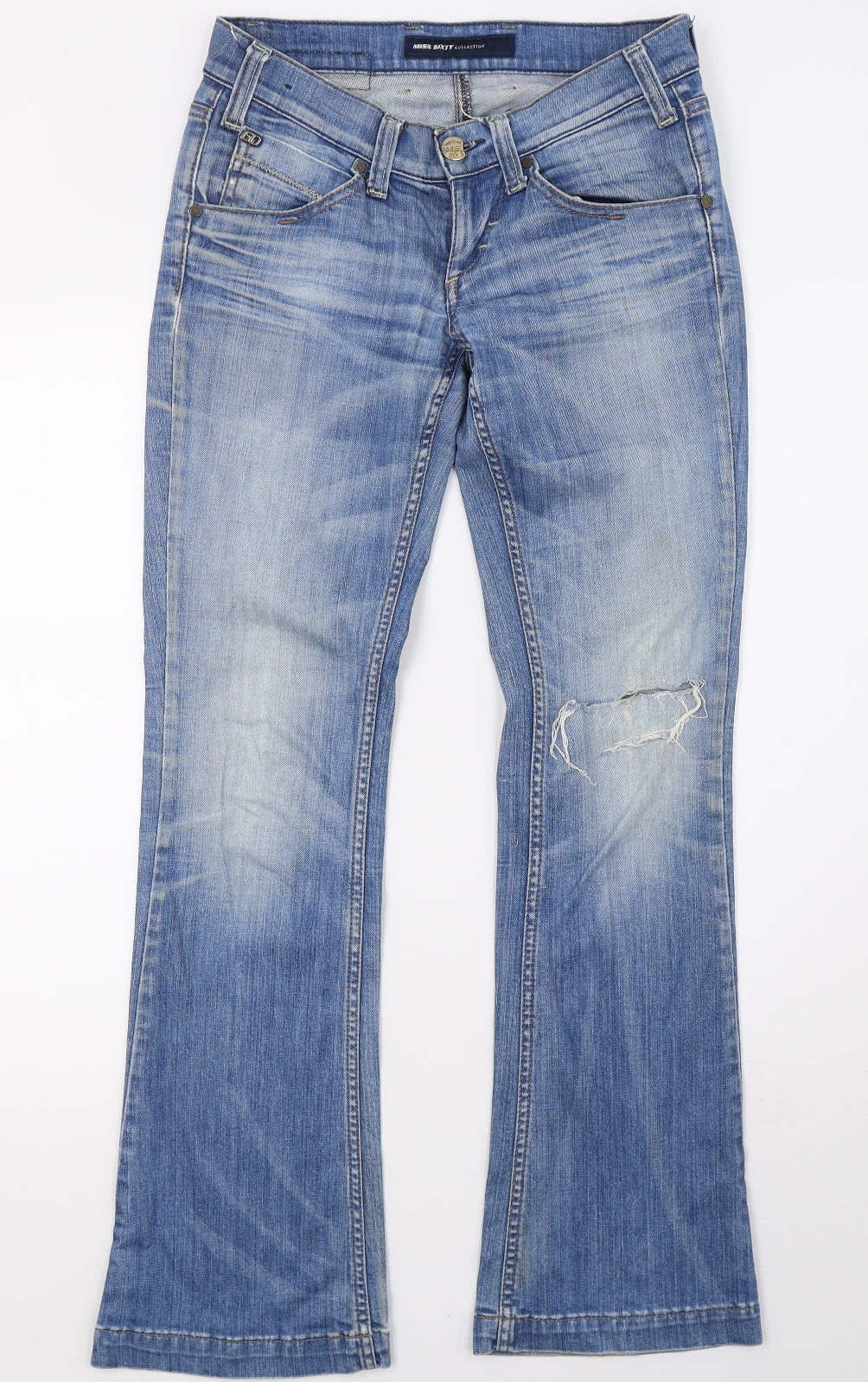 Miss Sixty Womens Blue  Denim Bootcut Jeans Size 12 L32 in