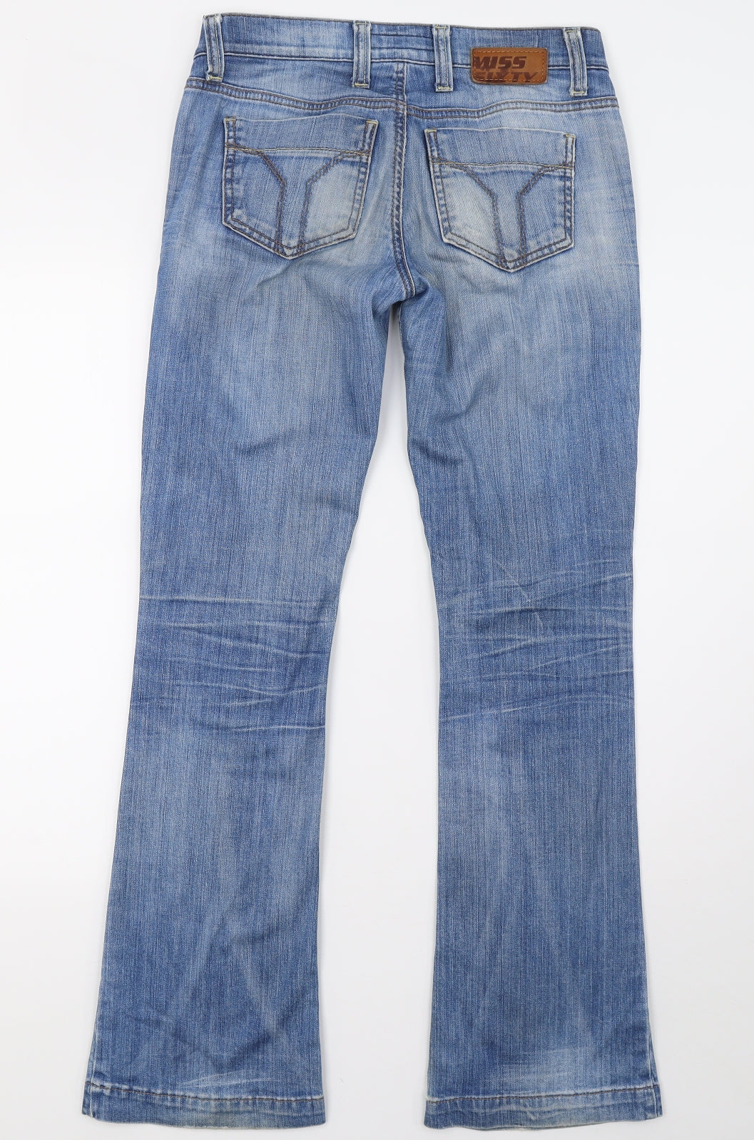 Miss Sixty Womens Blue  Denim Bootcut Jeans Size 12 L32 in