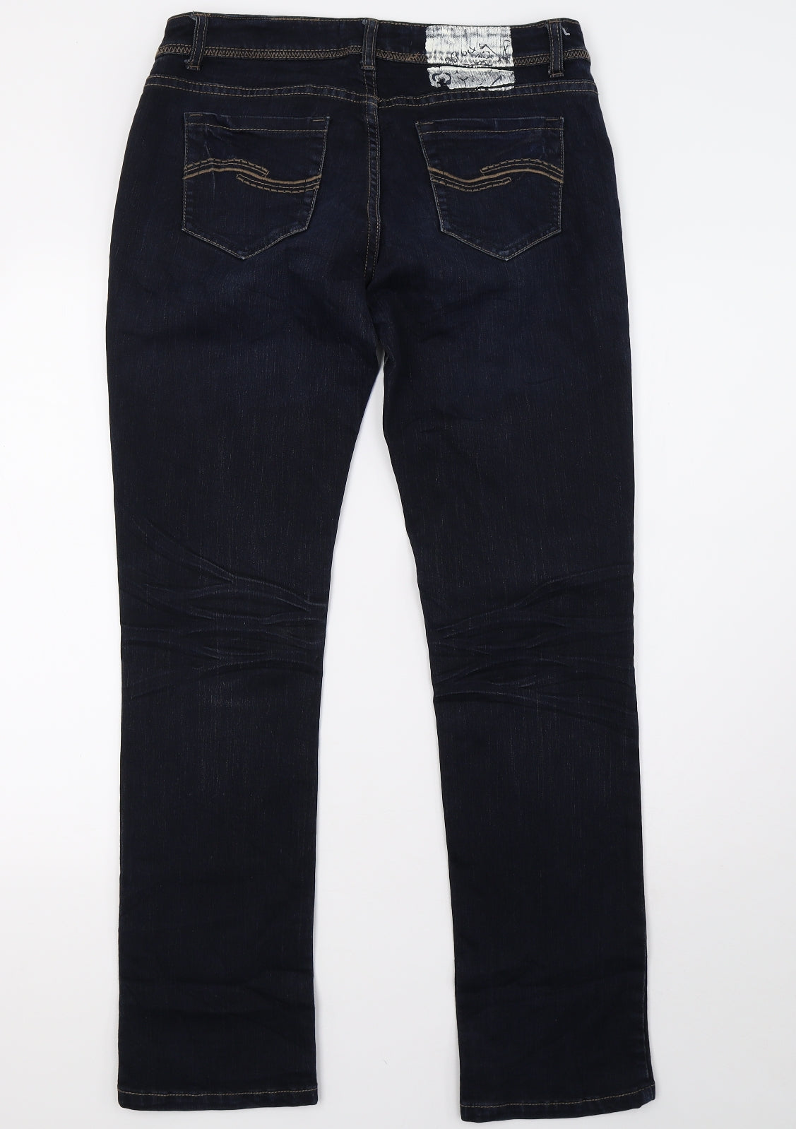 we love denim Womens Blue  Denim Straight Jeans Size 16 L32 in