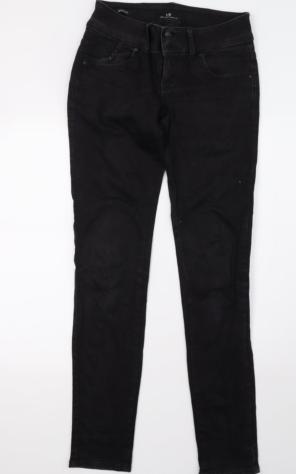 LTB Womens Black  Denim Straight Jeans Size 8 L34 in