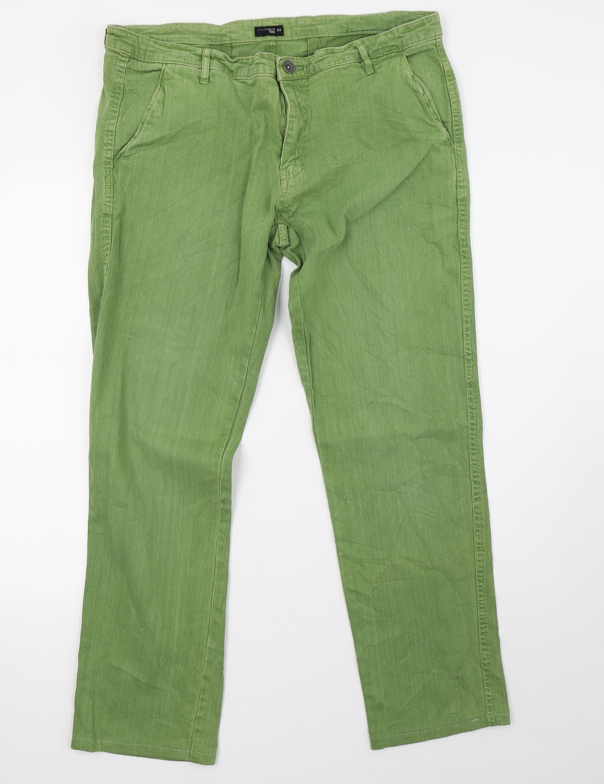 jeans wear Womens Green  Denim Straight Jeans Size 16 L30 in