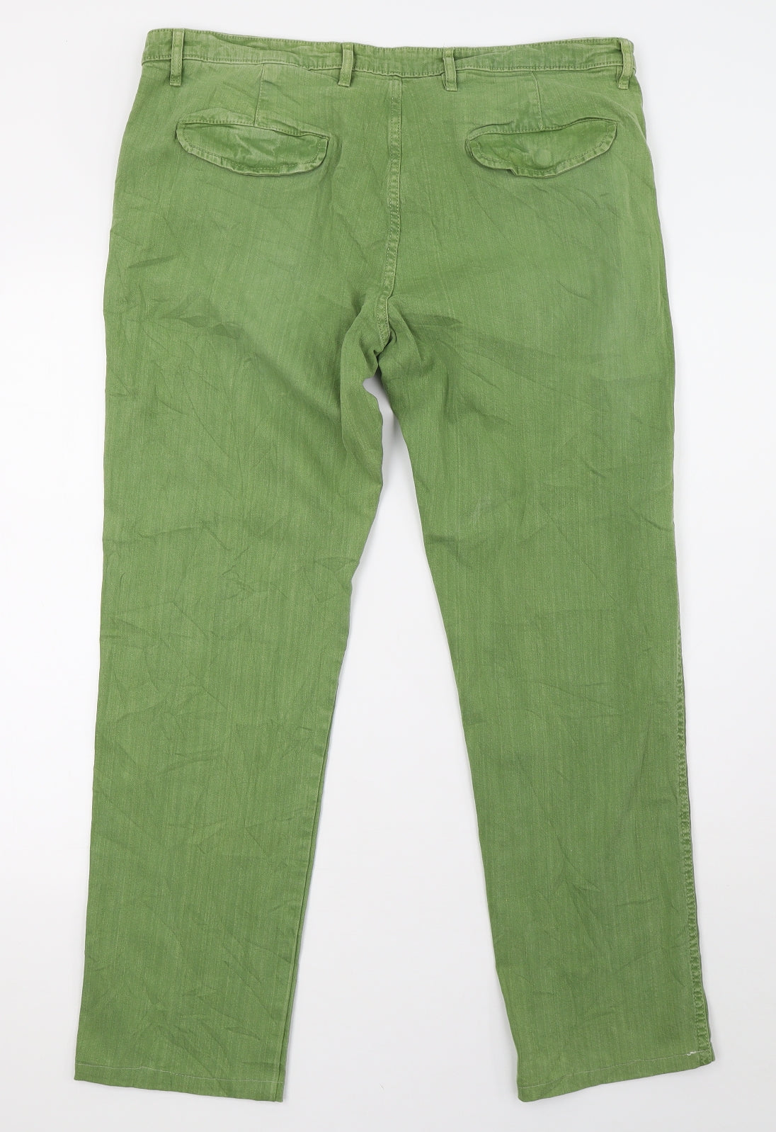 jeans wear Womens Green  Denim Straight Jeans Size 16 L30 in