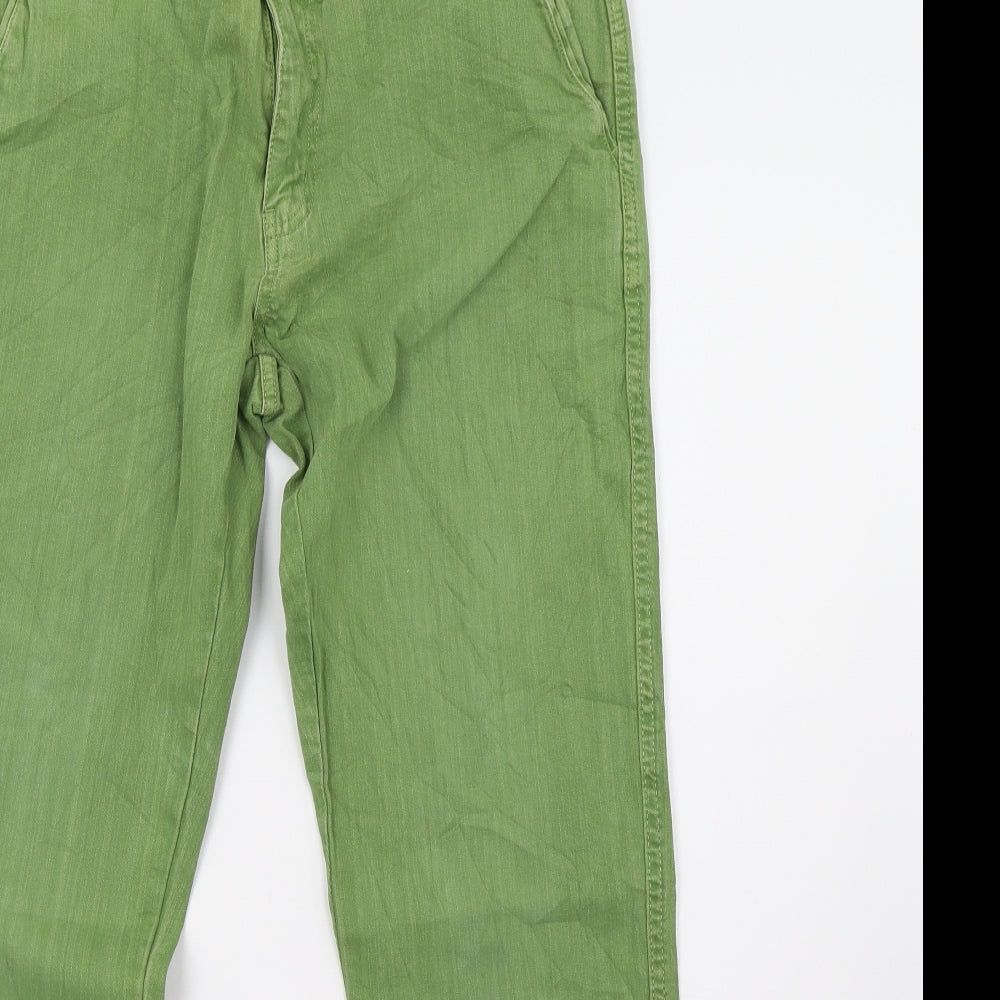 jeans wear Womens Green  Denim Straight Jeans Size 16 L30 in