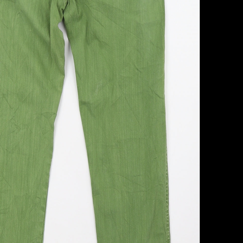 jeans wear Womens Green  Denim Straight Jeans Size 16 L30 in