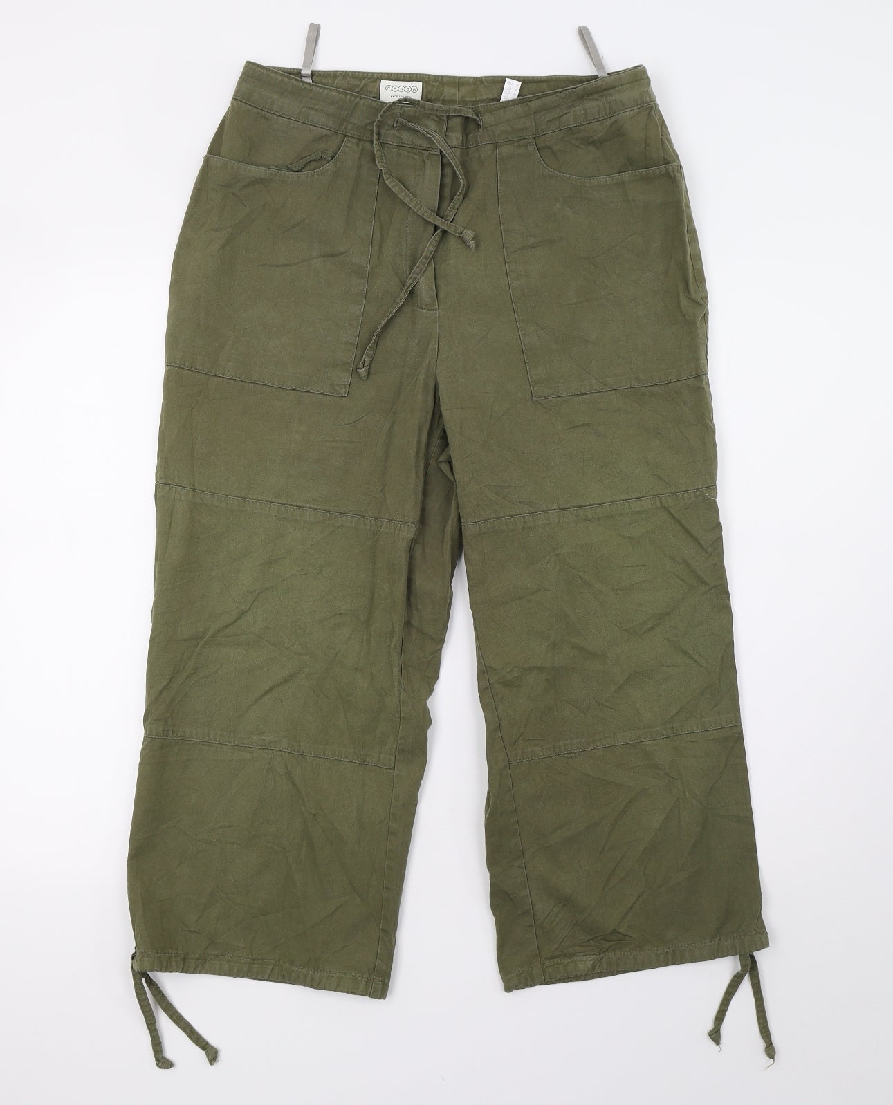 canda Womens Green   Cropped Trousers Size 16 L24 in