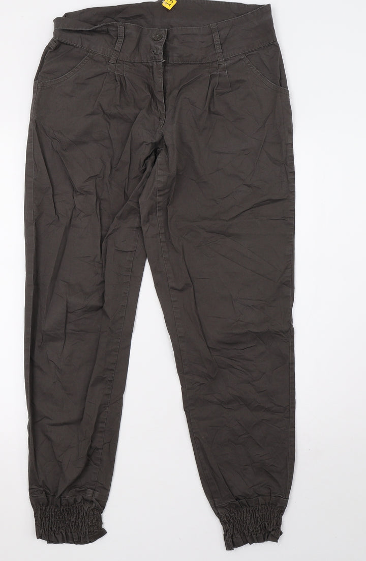 Preworn Womens Grey Skinny Jeans Size 14 L31 in