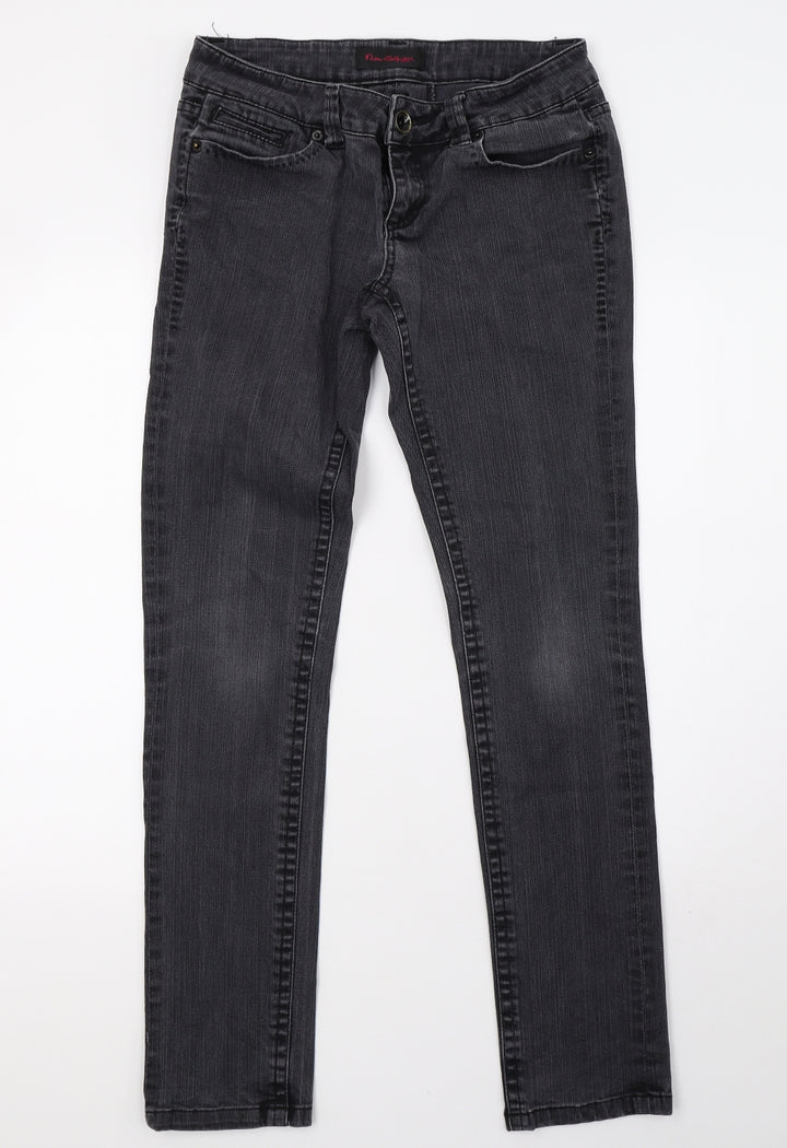 Miss Selfridge Womens Grey Denim Skinny Jeans Size 10 L32 in